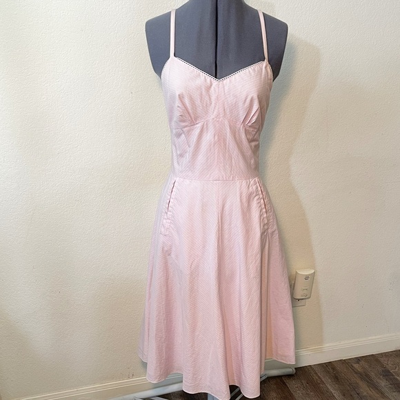 Helen Wang NY Pinstriped Sundress with pockets - Picture 1 of 9